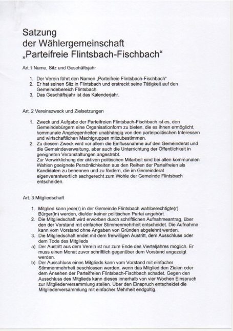 Seite 1 1. Seite unserer Satzung